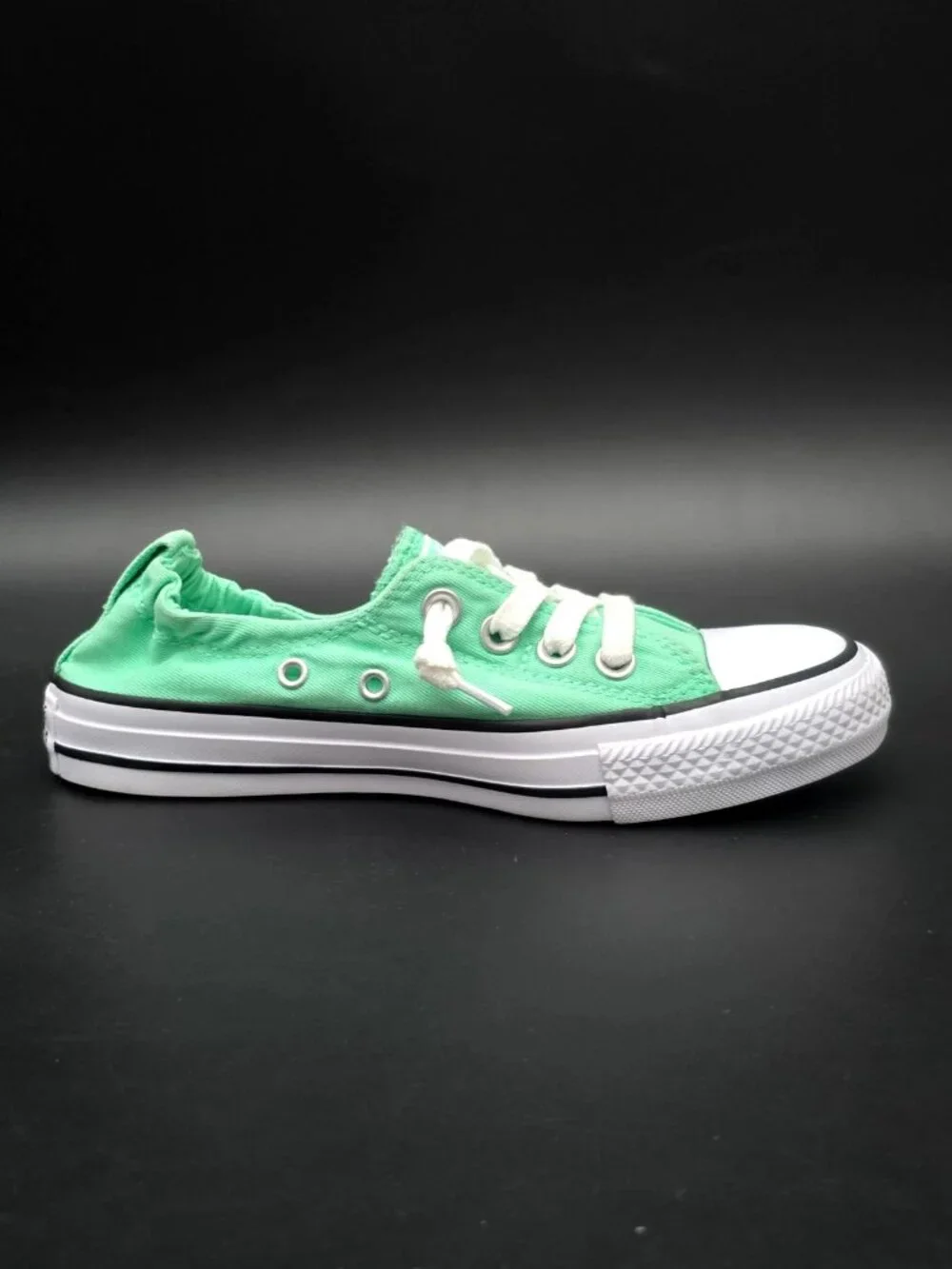 Converse Shoreline Elastic Back Canvas Mint Green Slip-On Sneakers Women's SZ 5 - Picture 8 of 12